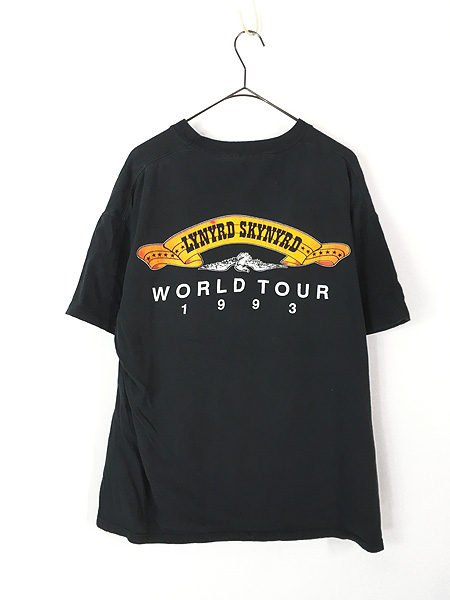 古着 90s USA製 Lynyrd Skynyrd 「1993 World Tour」 ツアー サザン ロック バンド Tシャツ XL 古着 -  古着 通販 ヴィンテージ　古着屋 Dracaena ドラセナ