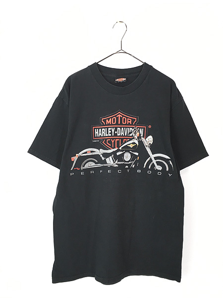 古着 00s HARLEY DAVIDSON シールド バイク Tシャツ L 古着 - 古着