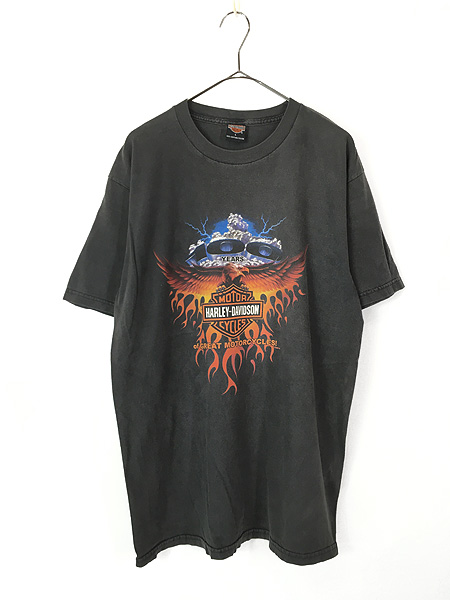 ヴィンテージ ハーレーダビッドソン センター刺繡ロゴ 半袖Tシャツ XL3E_アメカジスタイル