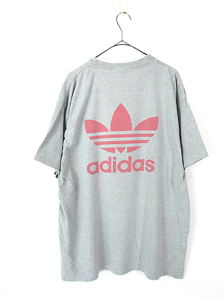 ☆90's USA製 adidas ビッグトレフォイルロゴ両面 Tシャツ M