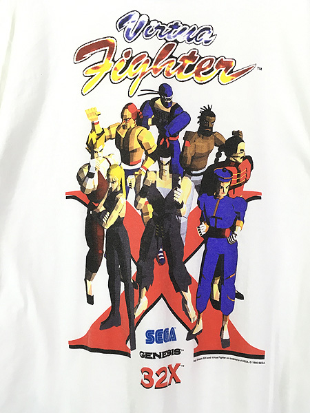 古着 90s SEGA Virtua Fighter 32X 格闘 テレビ ゲーム Tシャツ XL 古着 - 古着 通販 ヴィンテージ　古着屋  Dracaena ドラセナ