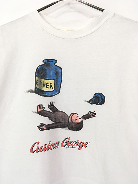 古着 90s USA製 Curious George おさるのジョージ 「ETHER」 絵本 T