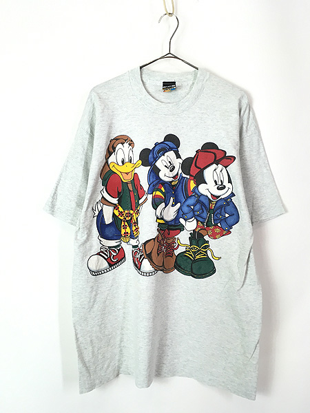 古着 90s Disney ミッキー ミニー ドナルド ストリート Tシャツ XL位 古着 - 古着 通販 ヴィンテージ 古着屋 Dracaena  ドラセナ