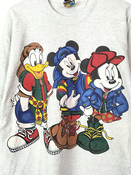 ディズニーミッキーマウスミニー　ヴィンテージストリートTシャツ ディズニーミッキーマウスミニーヴィンテージストリートTシャツ