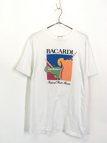 古着 80s USA製 BACARDI カクテル ポップ アート Tシャツ L 古着