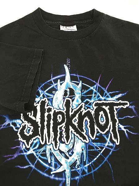 古着 00s Slipknot 覆面 ヘヴィメタル ハードコア バンド Tシャツ S