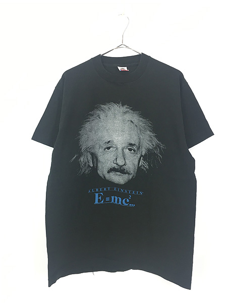 古着 90s Albert Einstein アインシュタイン 偉人 両面 プリント T ...