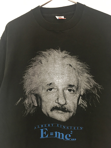 古着 90s Albert Einstein アインシュタイン 偉人 両面 プリント T