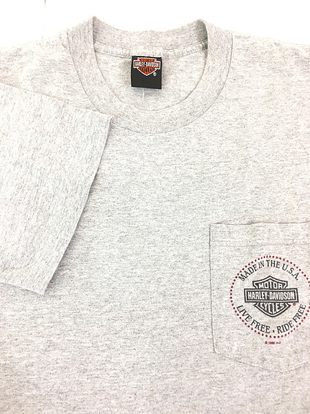 90s harley-davidson Tシャツ　ポケT made in USA
