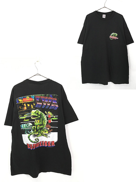 budweiser バドワイザー tシャツ 90s 1997 カエル カメレオン