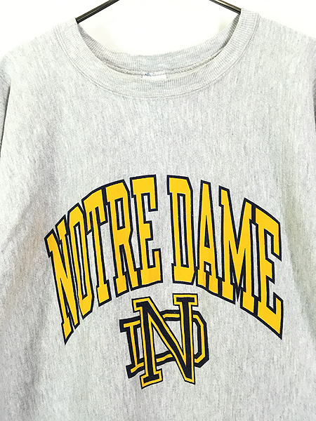 古着 90s USA製 Champion Reverse Weave 「NOTRE DAME」 2段 アーチ