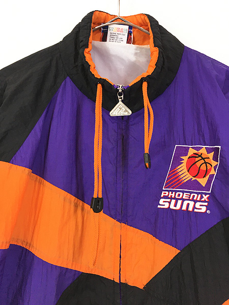 古着 90s NBA Phoenix Suns サンズ BIG 刺しゅう クレイジー ナイロン