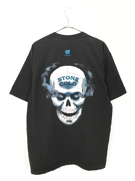 古着 90s USA製 WWF STONE COLD Steve Austin スカル プロレス Tシャツ