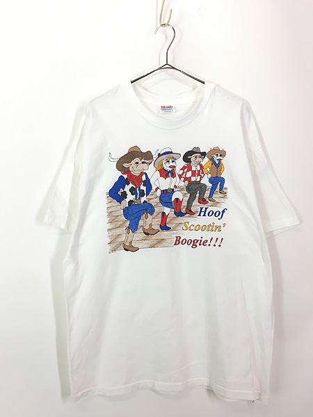 古着 90s USA製 ウシ カウボーイ カウガール ダンス ポップ アート Tシャツ XL 古着【10off】 - 古着 通販 ヴィンテージ 古着屋  Dracaena ドラセナ