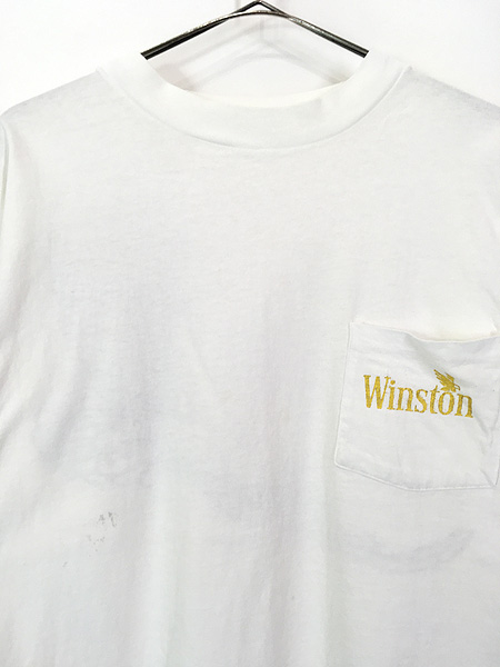 古着 90s USA製 Winston タバコ イーグル ポケット Tシャツ ポケT XL