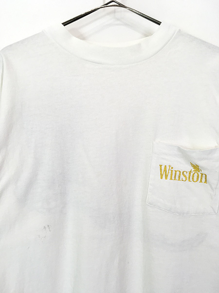 古着 90s USA製 Winston タバコ イーグル ポケット Tシャツ ポケT XL 