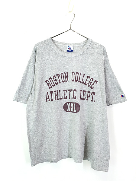 古着 90s Champion 「BOSTON COLLEGE」 3段 カレッジ Tシャツ XL位