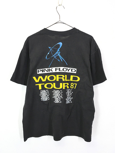 古着 80s Pink Floyd 「World Tour 87」 ツアー ロック バンド Tシャツ