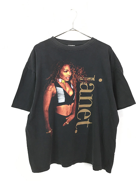 古着 90s Janet Jackson 「World tour 93 94」 ツアー フォト R&B ロック Tシャツ L 古着 - 古着 通販  ヴィンテージ　古着屋 Dracaena ドラセナ