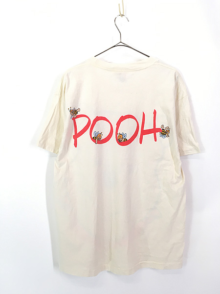 古着 90s USA製 Disney Pooh クマのプーさん BIG フェイス Tシャツ XXL ...