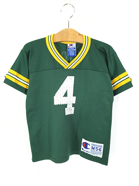 キッズ 古着 90s Champion製 NFL Green Bay Packers パッカーズ メッシュ フットボール Tシャツ 5-6歳位 古着  - 古着 通販 ヴィンテージ　古着屋 Dracaena ドラセナ