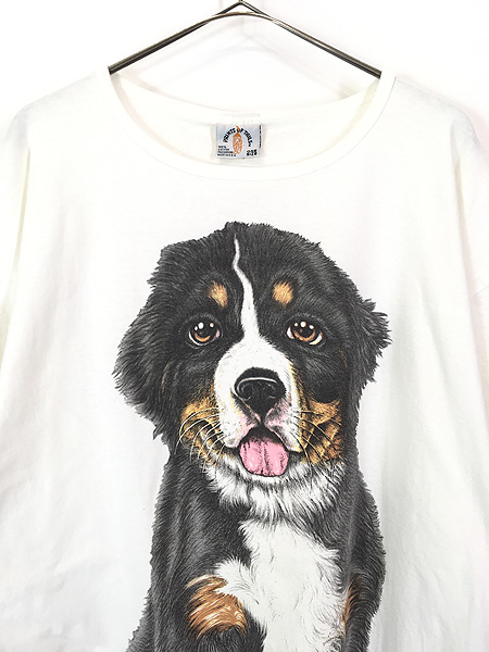 レディース 古着 90s USA製 犬 ロットワイラー アニマル BIG