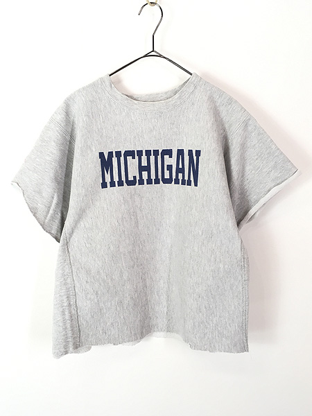 レディース 古着 90s Champion Reverse Weave 「MICHIGAN」カットオフ 