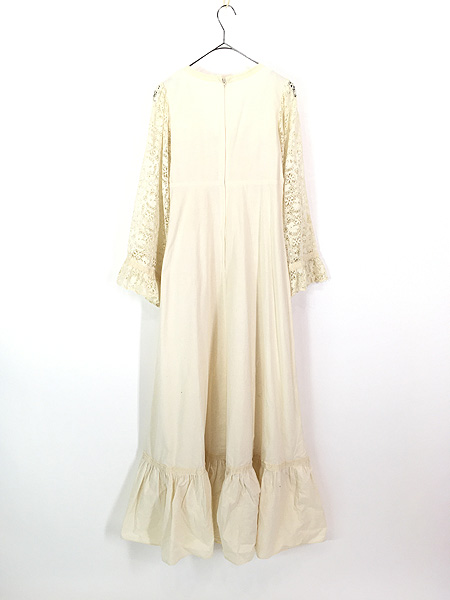 レディース 古着 70s GUNNE SAX レース ナチュラル ガーリー コットン