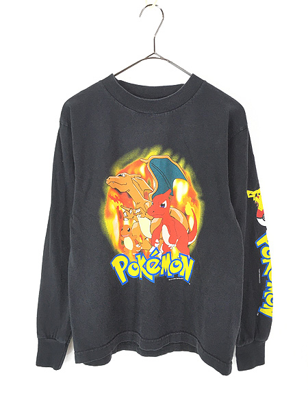 90s任天堂PoKeMoポケモン リザードン オフィシャルロングスリーブTシャツ