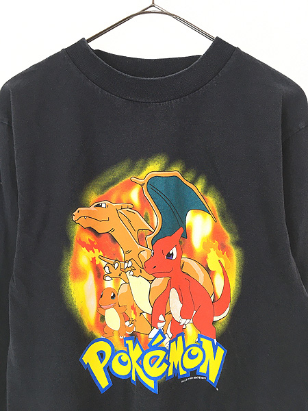 レディース 古着 90s USA製 POKEMON ポケモン ヒトカゲ 進化 ロング ...