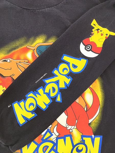 レディース 古着 90s USA製 POKEMON ポケモン ヒトカゲ 進化 ロング