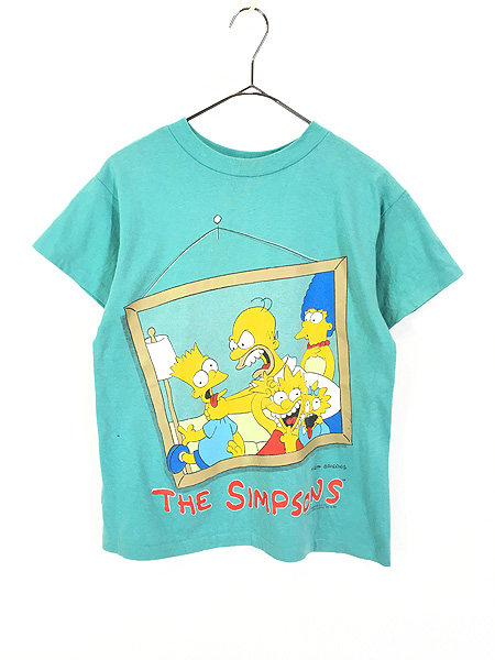 レディース 古着 90s USA製 The Simpsons シンプソンズ ファミリー ピクチャー キャラクター Tシャツ M位 古着 - 古着 通販  ヴィンテージ　古着屋 Dracaena ドラセナ