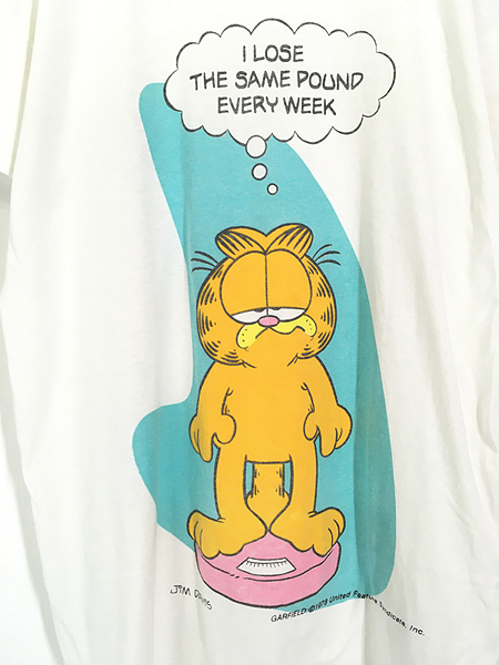 レディース 古着 90s Garfield ガーフィールド プリント キャラクター