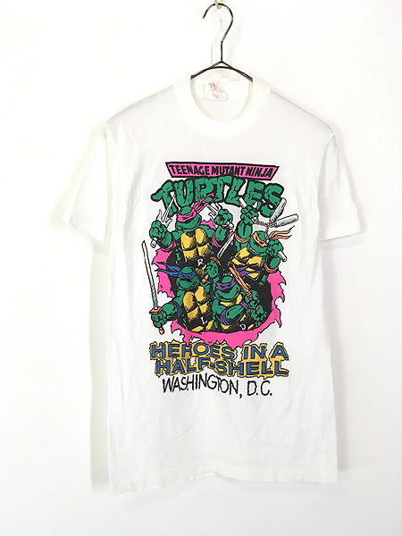レディース 古着 80s USA製 Teenage Mutant Ninja Turtles ミュータント タートルズ キャラクター Tシャツ S 古着