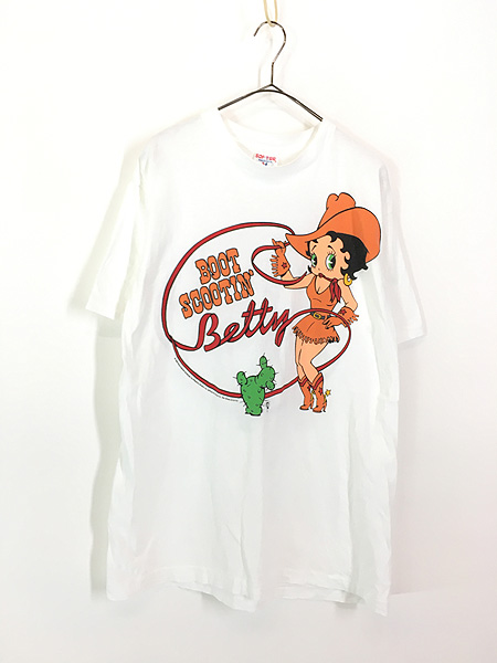 レディース 古着 90s USA製 BETTY BOOP ベティ ウエスタン カウガール