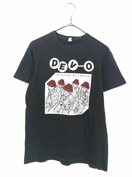 レディース 古着 80s USA製 DEVO 「FREEDOM OF CHOICE」 ニューウェーブ ロック バンド Tシャツ M 古着 - 古着  通販 ヴィンテージ 古着屋 Dracaena ドラセナ