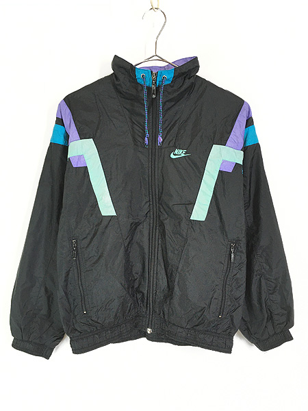 レディース 古着 90s NIKE 裏地 天竺 カラフル クレイジー ナイロン 