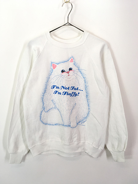 ★ロンT シャツ メンズ レディース プリント白ピンク猫サイズL ★ - 7