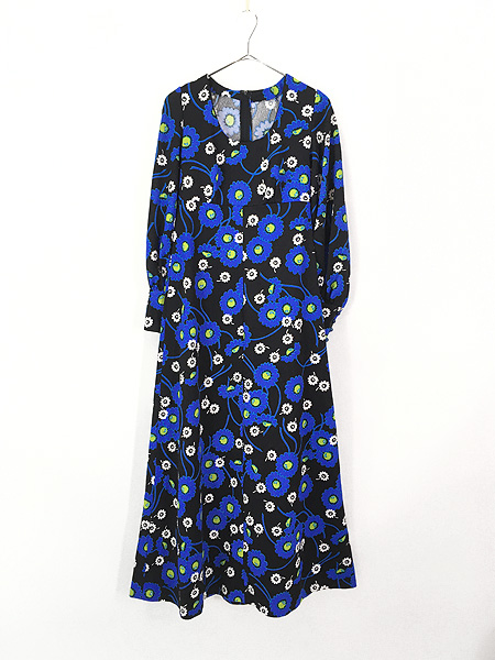 LLYIONEPIECEアンティーク ビンテージ 70s USA 袖無 刺繍 ロング ワンピース ドレス