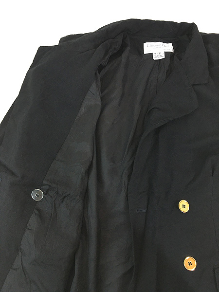 vintage 90's 80's ダブルブレスト　テーラード　ジャケット　黒