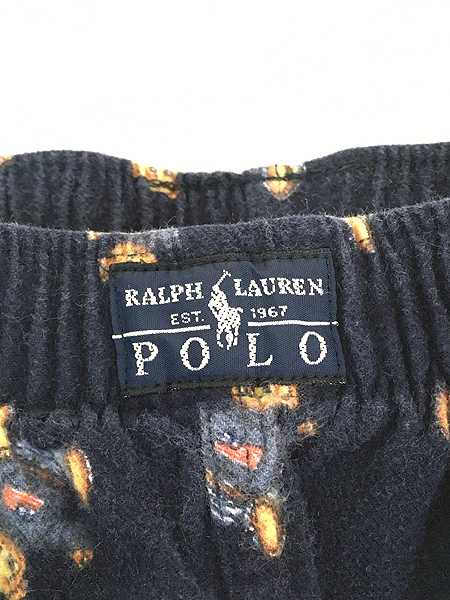 古着 Polo Ralph Lauren 「POLO BEAR」 星条旗 フラッグ ポロベア パジャマ パンツ L 古着 - 古着 通販 ヴィンテージ　 古着屋 Dracaena ドラセナ
