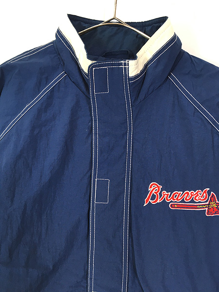 古着 MLB Atlanta Braves ブレーブス 刺しゅう パデット ナイロン