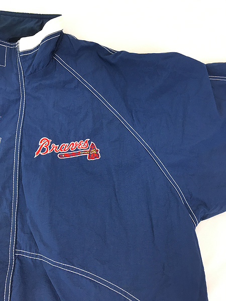 古着 MLB Atlanta Braves ブレーブス 刺しゅう パデット ナイロン