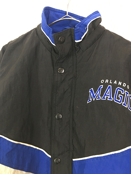 古着 90s NBA Orlando Magic マジック ハーフジップ パデット ナイロン