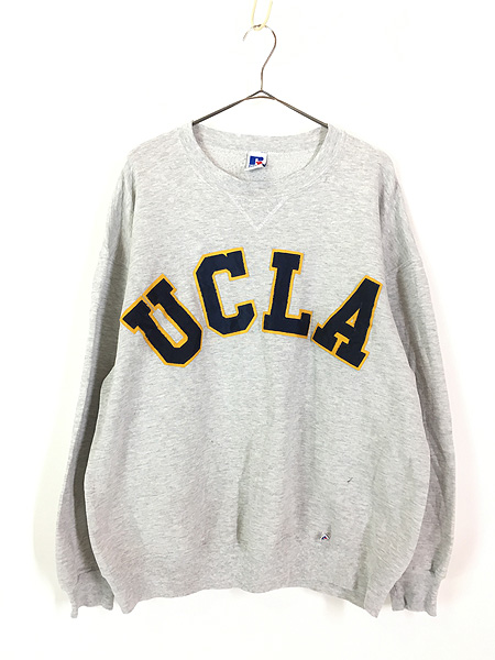 古着 90s USA製 Russell 「UCLA」 前V カレッジ スウェット トレーナー