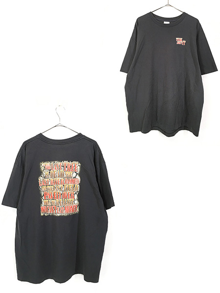 古着 90s USA製 「Think About It」 メッセージ アート Tシャツ XL