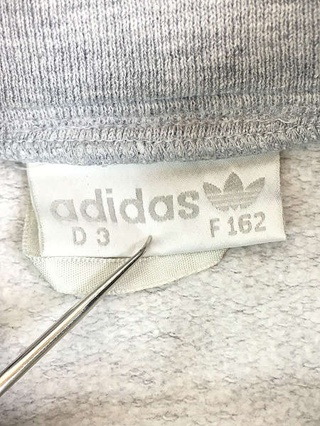 古着 90s adidas 「ONE」 センター ロゴ ベロア パイル 切替 ハーフ