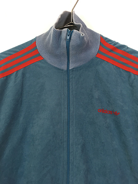 古着 80s フランス製 adidas 3ライン クレイジー ベロア パイル