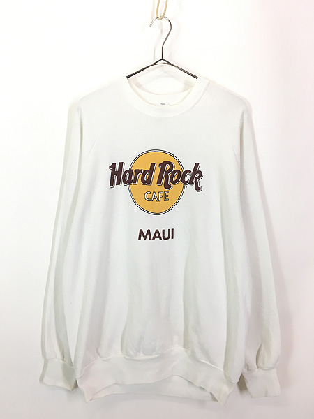 古着 80s USA製 Hard Rock Cafe 「MAUI」 ハードロック スウェット XL 古着