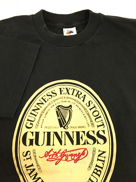 古着 90s Ireland製 GUINNESS ギネス ビール ロゴ Tシャツ XL - 古着